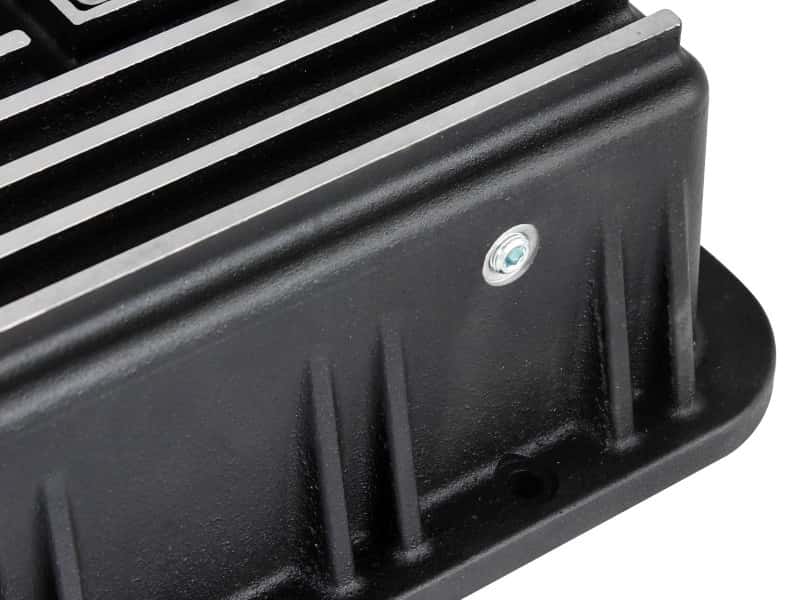 aFe — aFe POWER Transmission Pan Ford Trucks 80-92 (AOD Transmission)- Black w/ Machined Fins
Transmission Pan - view 8