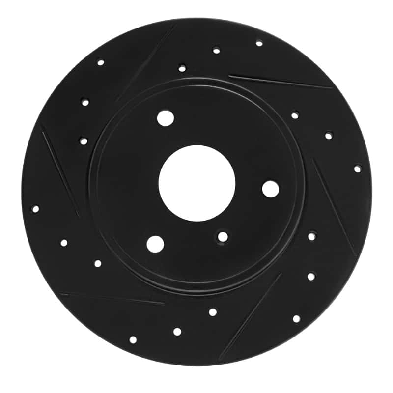 R1 Concepts — R1 05-16 Smart Fortwo Front Left Drilled & Slotted Black Brake Rotor
R1 Brake Rotor Drill - view 1