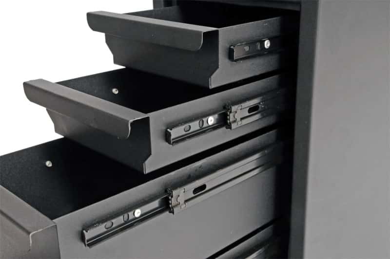 Dee Zee — Dee Zee Universal Tool Box - Wheel Well Box With Drawers (Steel)
ToolBxTrkBedSideRail - view 3