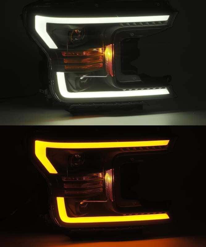 AlphaRex — AlphaRex 18-20 Ford F-150 LUXX LED Proj Headlights Plank Style Chrome w/Activ Light/DRL
Projector Headlights - view 3