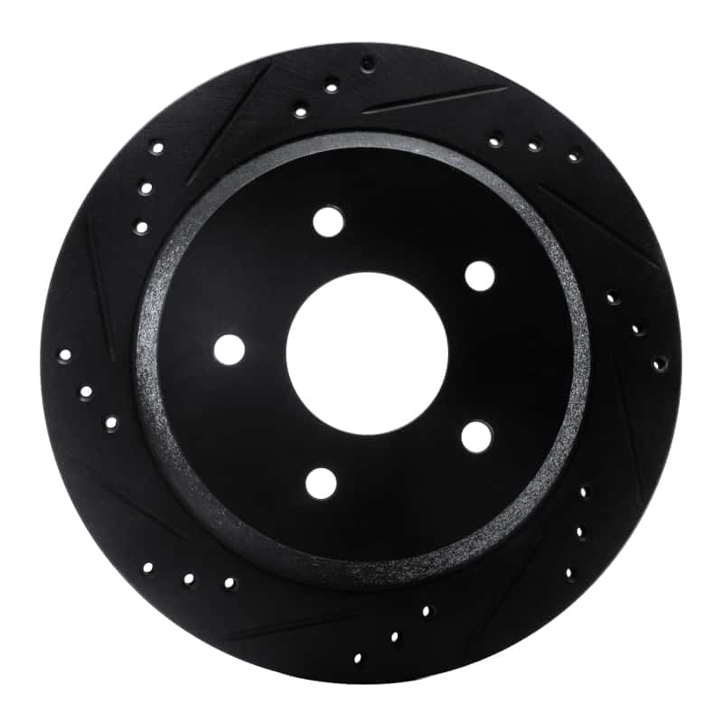 R1 Concepts — R1 98-05 Chevrolet S10 Rear Left Drilled & Slotted Black Brake Rotor
R1 Brake Rotor Drill - view 1