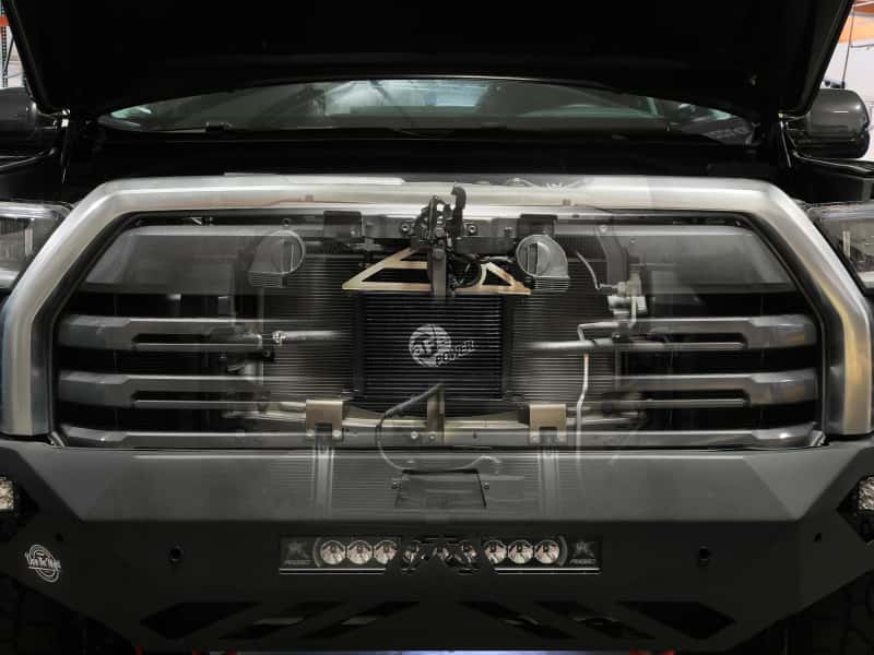 aFe — aFe 22-24 Toyota Tundra BladeRunner Transmission Oil Cooler Kit
Trans Cooler Kit - view 5