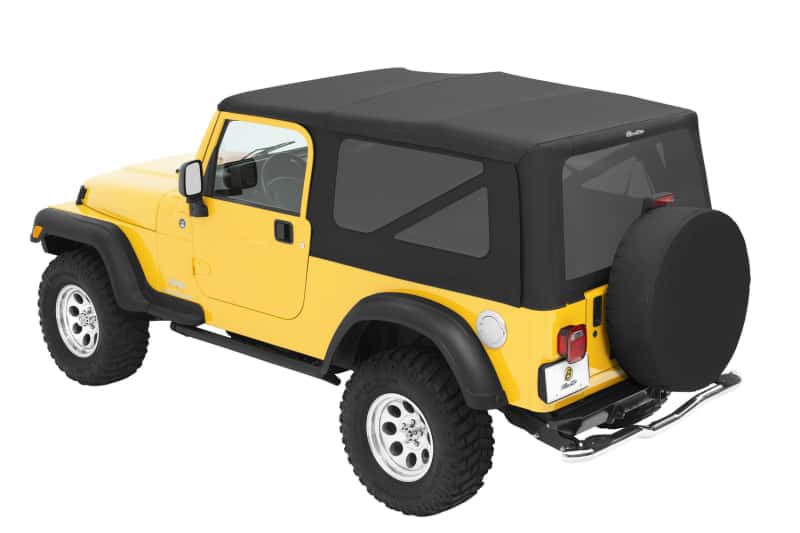 Bestop — Bestop 04-06 Jeep Wrangler TJ Replace A-Top (Blk Diamond Sailcloth Tinted Windows No Door Skins)
Replace-A-Top for OE - view 1