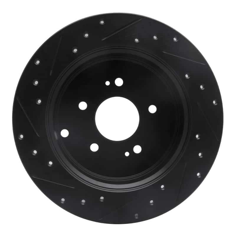 R1 Concepts — R1 07-09 Hyundai Santa Fe Rear Right Drilled & Slotted Black Brake Rotor
R1 Brake Rotor Drill - view 5