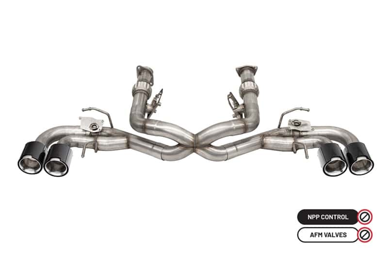 CORSA Performance — Corsa 2020-2025 Chevrolet Corvette C8 RWD 3in Valved Cat-Back Delete w/ NPP w/4.5in CF Polished Tips
Exhaust - view 4