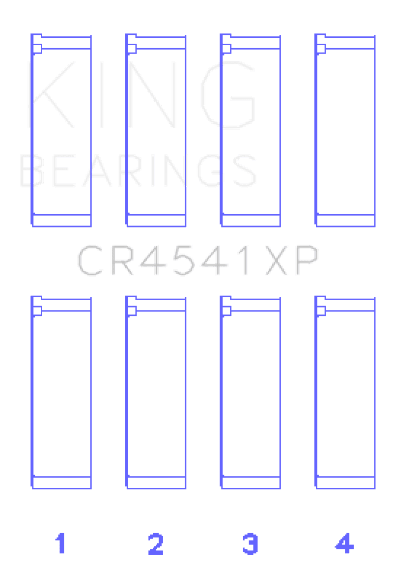King Engine Bearings — King Engine Bearings Honda F23A / F23Z / K20A3 16V (Size 0.025mm) Performance Rod Bearing Set
Engine Bearing - view 2