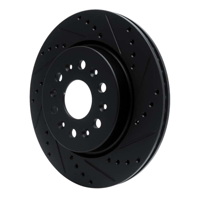 R1 Concepts — R1 17-25 Buick Enclave Rear Right Drilled & Slotted Black Brake Rotor
R1 Brake Rotor Drill - view 2
