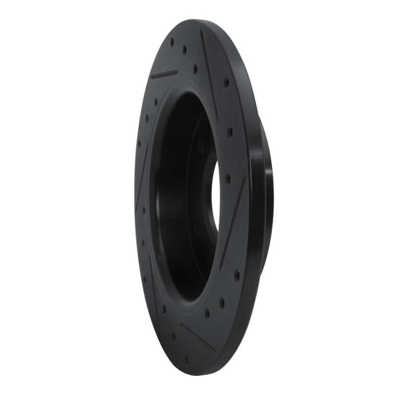 R1 Concepts — R1 04-13 Mazda 3 Rear Left Drilled & Slotted Black Brake Rotor
R1 Brake Rotor Drill - view 4
