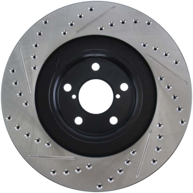 Stoptech — StopTech 02-10 Subaru WRX Slotted & Drilled Left Front Rotor (exc. STi)
Slot/Drill Rotor - view 3