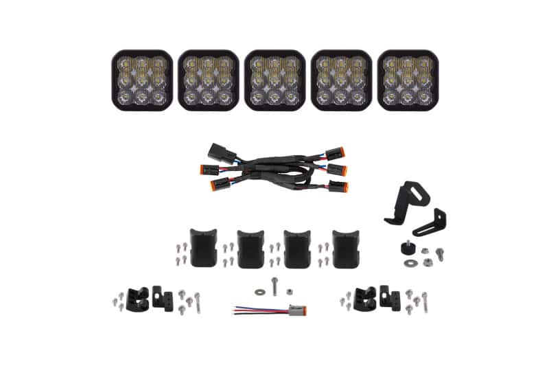 Diode Dynamics — Diode Dynamics SS5 Pro Universal CrossLink 5-Pod Lightbar - White Driving - view 1