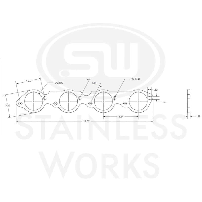 Stainless Works — Stainless Works BBC Round Port 304SS Exhaust Flanges 2-1/2in Primaries (Raised Port Heads Only)
HFBBCH250RSD

Header Flange - view 3