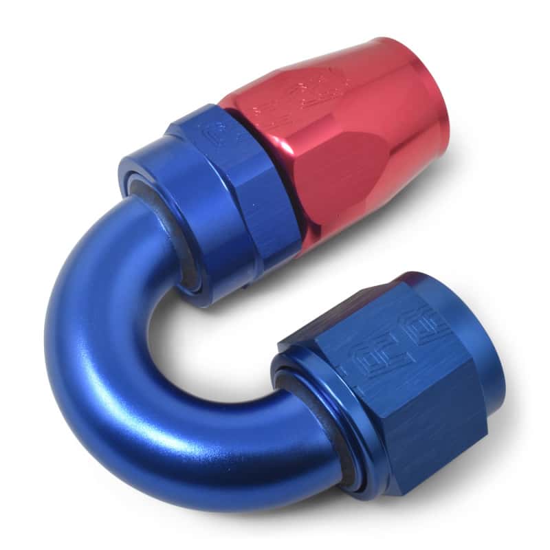 Russell — Russell Performance -10 AN Red/Blue 180 Degree Full Flow Swivel Hose End (With 15/16in Radius)
Hose Fitting - view 6