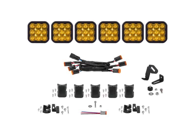 Diode Dynamics — Diode Dynamics SS5 Sport Universal CrossLink 6-Pod Lightbar - Yellow Driving - view 1
