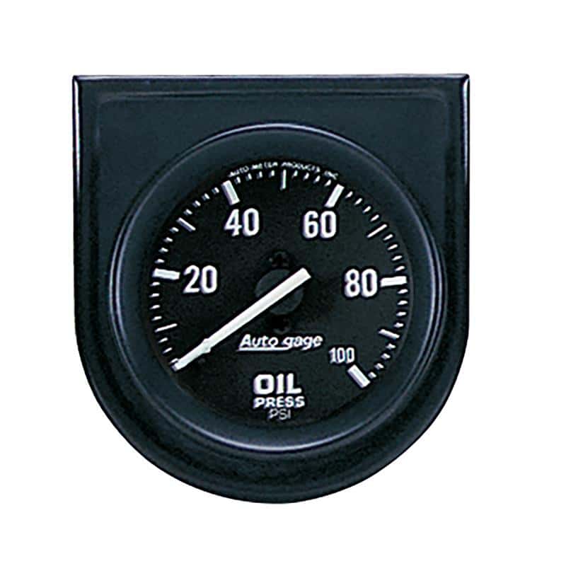 AutoMeter — Autometer AutoGage Gauge Console 100psi Oil Pressure Gauge - Black Dial/Black Bezel
GA 2" OILP PANEL BK - view 2