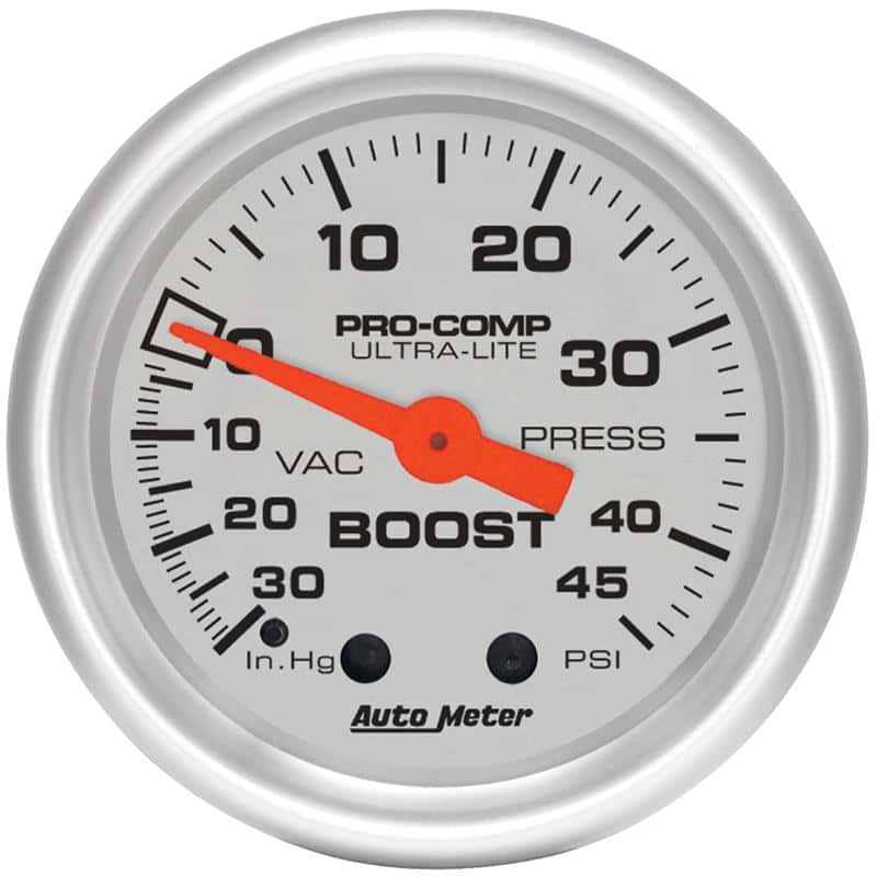 AutoMeter — Autometer Ultra-Lite 52mm 30 IN HG/45 PSI Mechanical Boost/Vacuum Gauge
2-1/16" BOOST-VAC, 3 - view 2