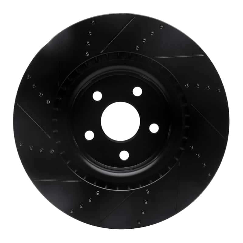 R1 Concepts — R1 2012-2025 Dodge Durango Front Right Drilled & Slotted Black Brake Rotor
R1 Brake Rotor Drill - view 5