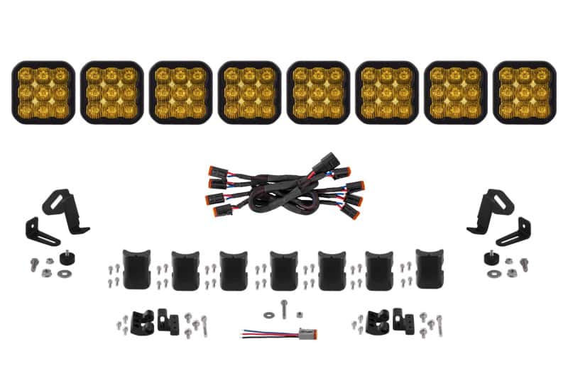 Diode Dynamics — Diode Dynamics SS5 Pro Universal CrossLink 8-Pod Lightbar - Yellow Driving - view 1