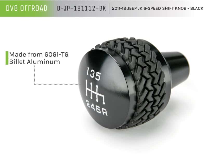 DV8 Offroad — DV8 Offroad 2011-2018 Jeep JK 6-Speed Shift Knob Black
Shift Knob - view 6