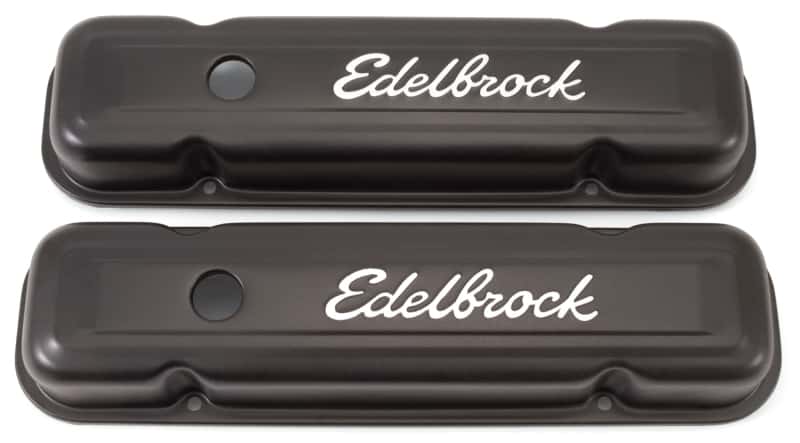 Edelbrock — Edelbrock Valve Cover Signature Series Pontiac 1962-1979 301-455 CI V8 Low Black
CHROME/PRO-FLO - view 1