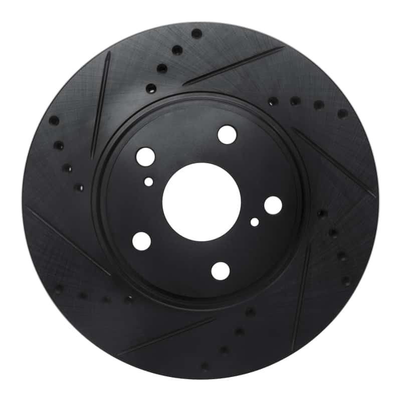 R1 Concepts — R1 99-07 Lexus ES330 Front Left Drilled & Slotted Black Brake Rotor
R1 Brake Rotor Drill - view 1