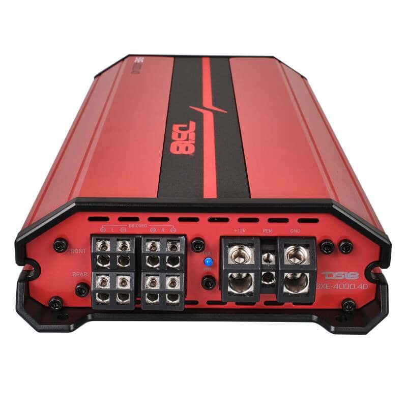 DS18 — DS18 4-Channel SXE Amplifier Class D 2x 750/4ohm Bridge 4 x 430/2ohm 4 x 275/4ohm Watts RMS- Red - view 5
