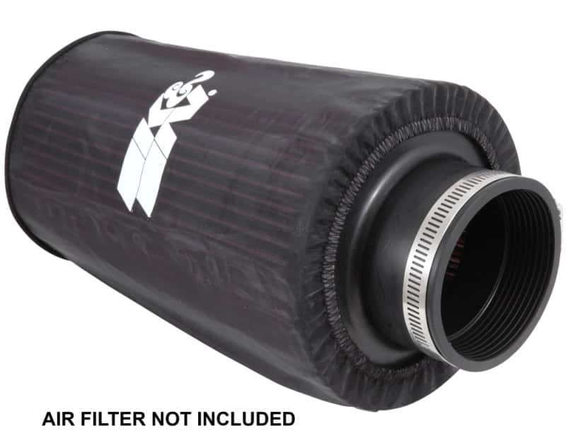 K&N Engineering — K&N Universal Round Tapered Filter Wrap - Black - 6in Base ID x 4.625in Top ID x 9in Height - view 7