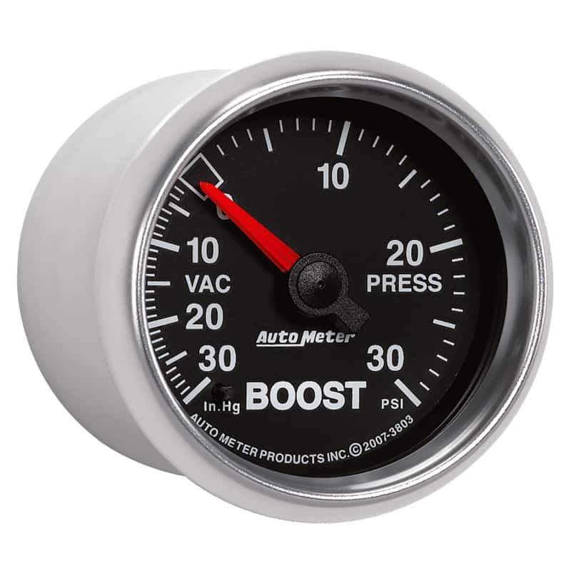 AutoMeter — Autometer GS 52mm 30 In Hg.-Vac/30 PSI Mechanical Vacuum/Boost Gauge
2-1/16" BOOST-VAC, 3 - view 9