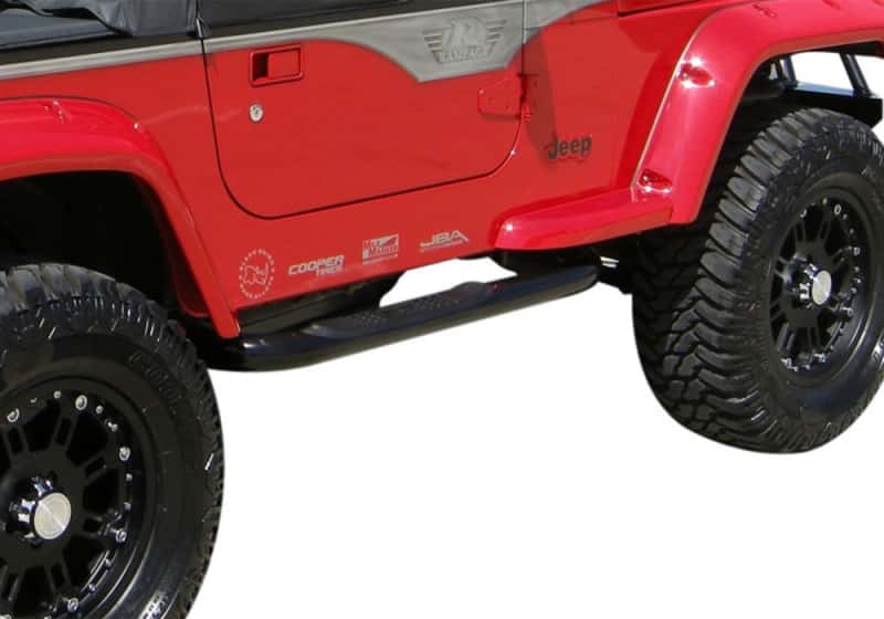 Rampage — Rampage 1987-1995 Jeep Wrangler(YJ) 3 Inch Round Nerf Bar - Black
3 in. Rnd Stp Br WTW
Nerf/StepBarWTW - view 2