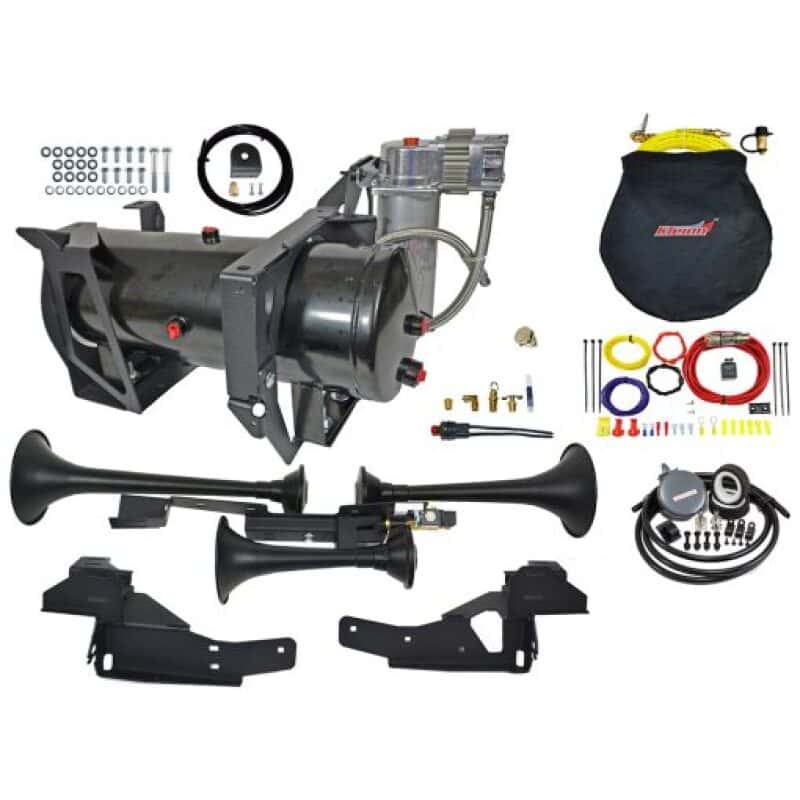 Kleinn Air Horns — Kleinn 07-19 Chevrolet Silverado 2500 HD/ 3500 HD Onboard Air System w/ Model 230 Horns
Train Horn - view 2