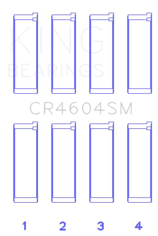 King Engine Bearings — King Engine Bearings Ford 2.3L Duratec Mazda L3-Vdt Mzr Turbo (Size +1.0mm) Conrod Bearing Set
Engine Bearing - view 1