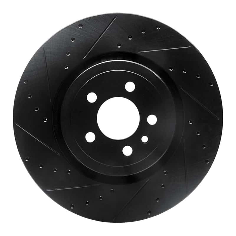 R1 Concepts — R1 14-23 Dodge Charger Front Left Drilled & Slotted Black Brake Rotor
R1 Brake Rotor Drill - view 1