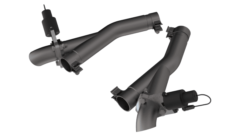 QTP — 2011-2024 Dodge Durango 5.7L QTP Aggressor Cutout Pipes - view 2