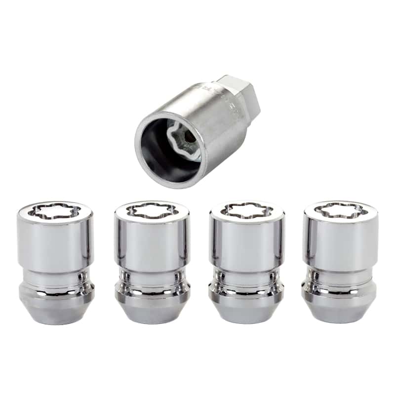 McGard — McGard Wheel Lock Nut Set - 4pk. (Cone Seat) 1/2-20 / 3/4 & 13/16 Dual Hex / 1.28in. Length - Chrome - view 4