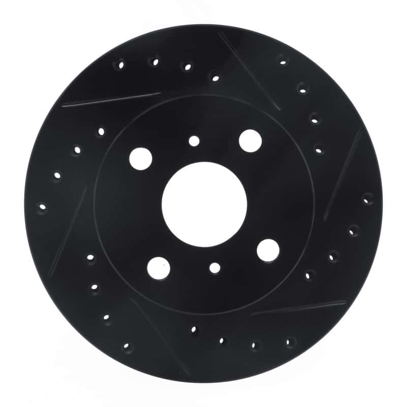 R1 Concepts — R1 88-92 Geo Prizm Front Right Drilled & Slotted Black Brake Rotor
R1 Brake Rotor Drill - view 1