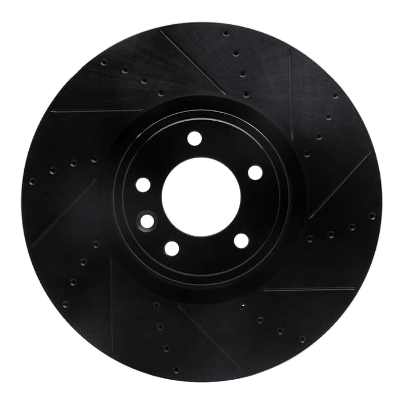 R1 Concepts — R1 18-25 Land Rover Range Rover Front Right Drilled & Slotted Black Brake Rotor
R1 Brake Rotor Drill - view 1