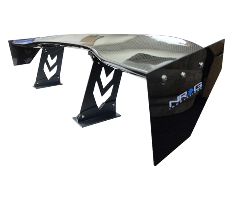 NRG — NRG Carbon Fiber Spoiler - Universal (59in.) NRG Logo Large End Plates - view 2