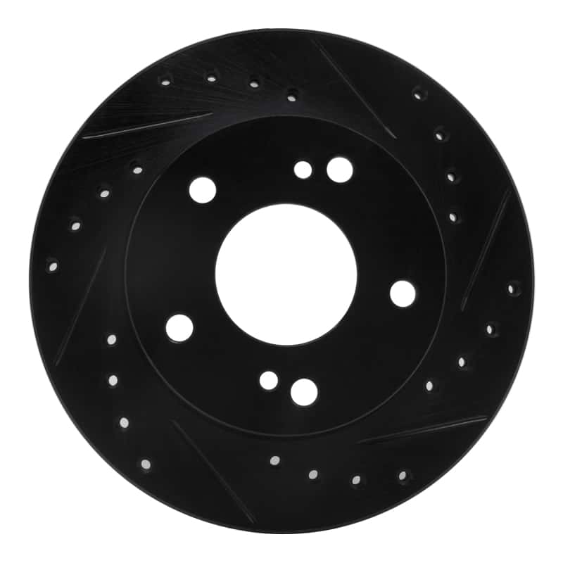 R1 Concepts — R1 94-96 Nissan 240SX Front Right Drilled & Slotted Black Brake Rotor
R1 Brake Rotor Drill - view 1