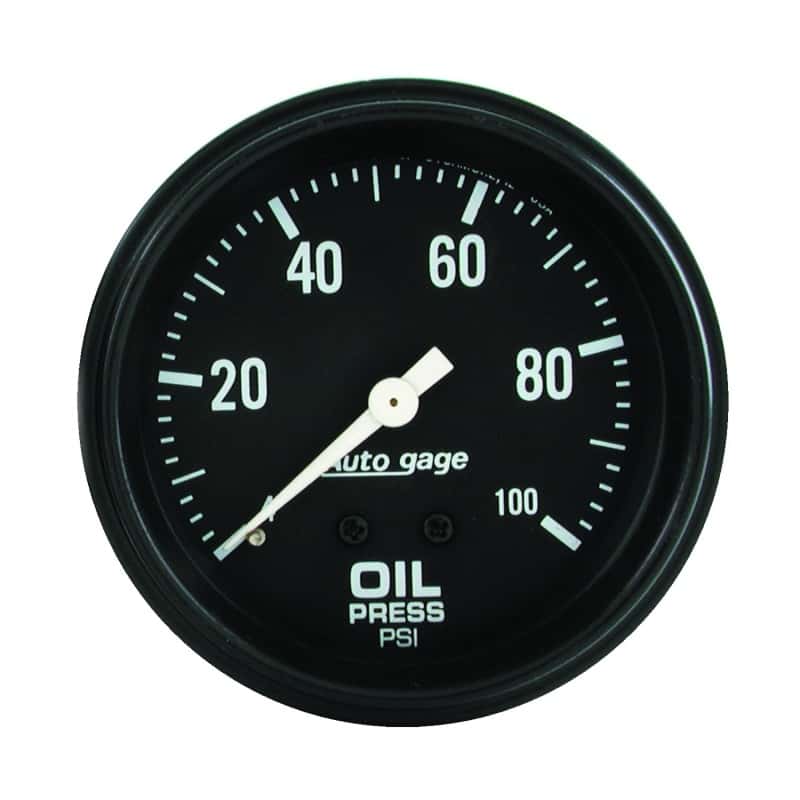 AutoMeter — Autometer AutoGage 2-5/8in Mechanical Black 0-100 PSI Oil Pressure Gauge
GA 2.6" OILP M AG - view 1