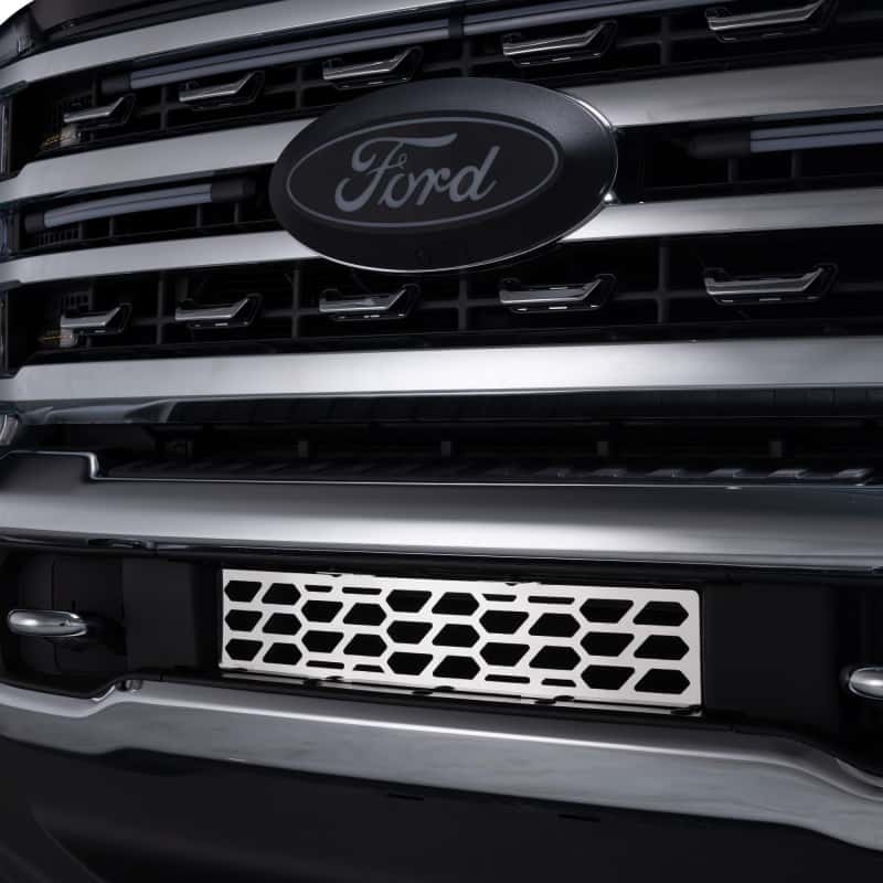 Putco — Putco 23-24 Ford F250/F350 Super Duty Hex Shield Design Bumper Grille Inserts - Polished SS - view 4