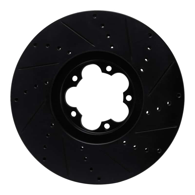 R1 Concepts — R1 15-25 Ford Transit-350 HD/DRW Front Left Drilled & Slotted Black Brake Rotor
R1 Brake Rotor Drill - view 5