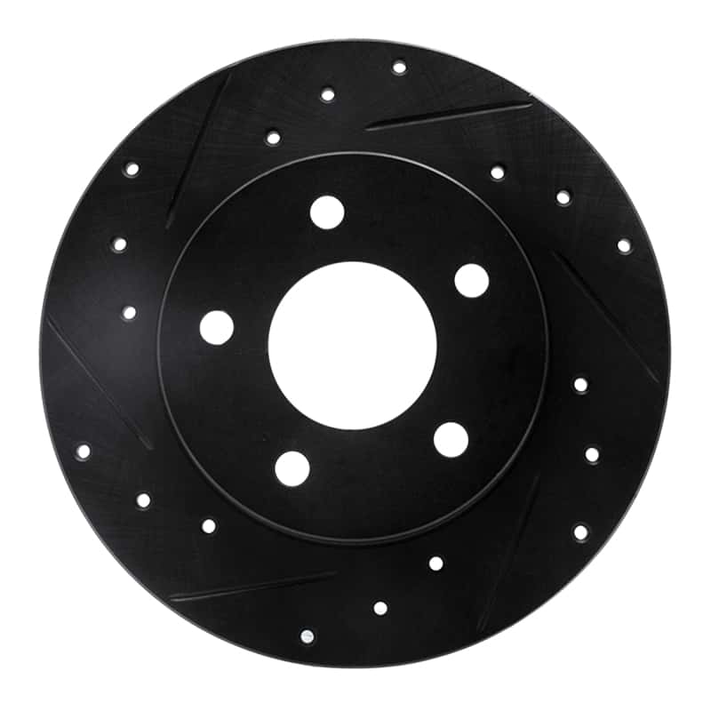 R1 Concepts — R1 88-92 Dodge Monaco Rear Left Drilled & Slotted Black Brake Rotor
R1 Brake Rotor Drill - view 1