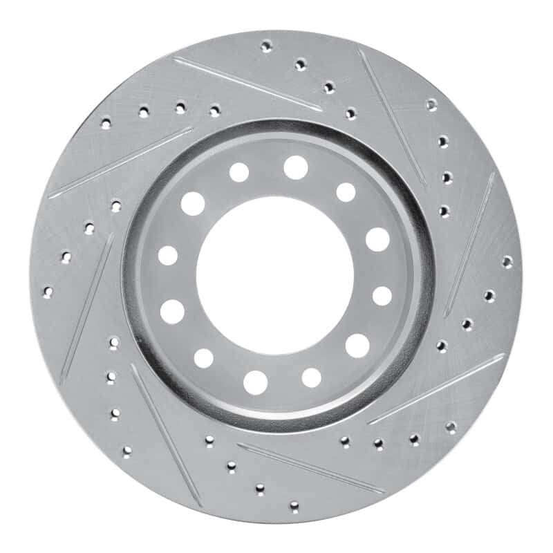 R1 Concepts — R1 76-89 Toyota Land Cruiser Front Left Drilled & Slotted Black Brake Rotor - view 5
