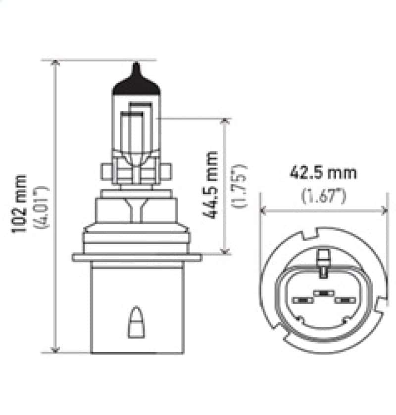 Hella — Hella Bulb 9004/HB1 12V 65/45W P29T T4.6
9004 Halogen Bulb - view 6