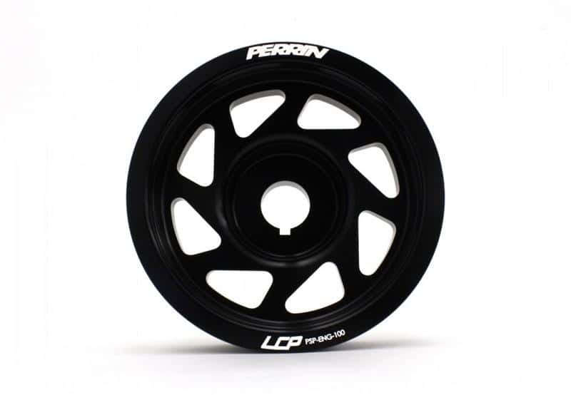 Perrin Performance — PERRIN 93-14 Subaru Impreza (Incl. 02-14 WRX) / 04-21 STI Lightened Crank Pulley - Black - view 3