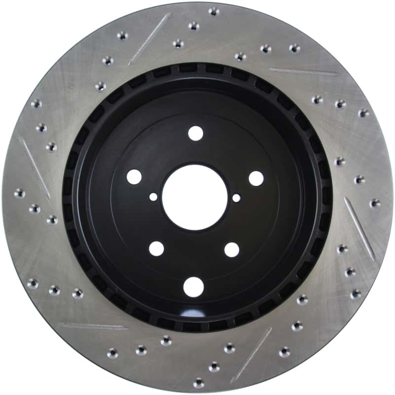 Stoptech — StopTech 08+ Subaru STI (Will Not Fit 05-07) Slotted & Drilled Sport Brake Rotor
StopTech Slotted & Drilled Sport Brake Rotor
Disc Brake Rotor
Slot/Drill Rotor - view 5