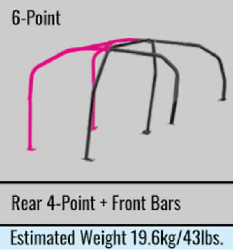 Cusco — Cusco Chro-moly Roll Cage 6 Point Through Dash 4 Passenger CZ4A (S/O / No Cancel) - view 4
