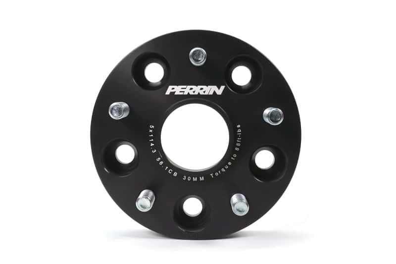 Perrin Performance — PERRIN Subaru 30mm Wheel Spacers 5x114.3 BP w/56mm Hub - Black - view 3