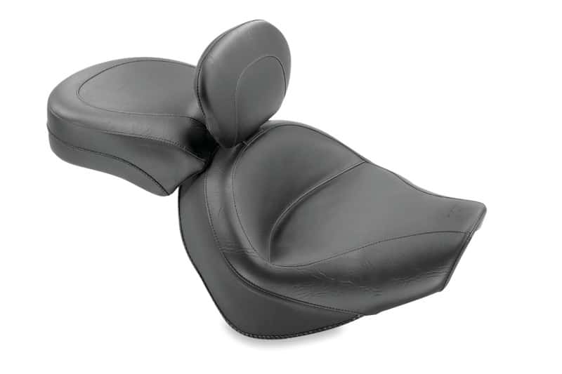 Mustang Motorcycle — Mustang 05-09 Suzuki Boulevard C90, C90T Standard Touring 2PC Seat w/Driver Backrest - Black - view 1