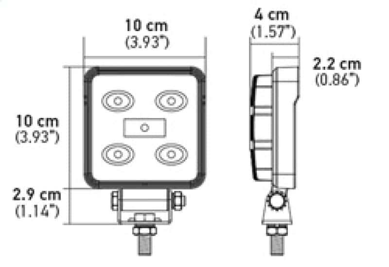 Hella — Hella ValueFit Work Light 4SQ LED MV CR LT - view 10