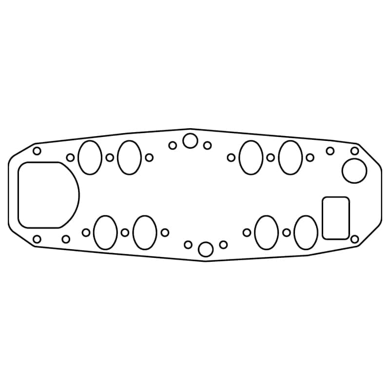 Cometic Gasket — Cometic Ford 8BA/8CM Flathead V8 .060in KF Intake Manifold Gasket - 1948-1953
Intake Gasket - view 2